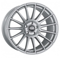OZ 8x18/5x112 ET48 D75 Superturismo LM Matt Race Silver + Black Lettering
