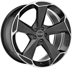 OZ 9x21/5x112 ET50 D79 Aspen HLT Matt Black + Diamond Cut
