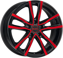 MAK 7x17/5x114,3 ET40 D76 Milano Black Red Face MAK 7x17/5x114,3 ET40 D76 Milano Black Red Face