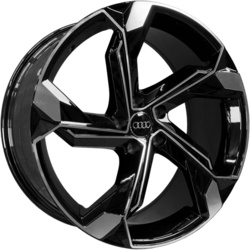 Hengde 9x20/5x112 ET37 D66,45 5108 Clear powder gloss black machined face (HNGD)