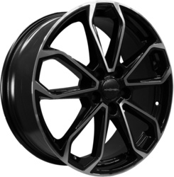 Khomen Wheels 7x18/5x112 ET43 D57,1 KHW1816 (Kodiaq/Tiguan/Audi Q3) Black-FP Khomen Wheels 7x18/5x112 ET43 D57,1 KHW1816 (Kodiaq/Tiguan/Audi Q3) Black-FP