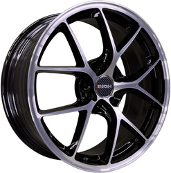 INCH 7x17/5x105 ET38 D56,6 FA8538 Gloss Black Machined Face (ZJH) FlowForming