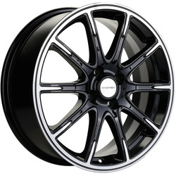 Khomen Wheels 6,5x17/4x100 ET44 D54,1 KHW1707 (KIA Rio I/II Solaris I/II) Black-FP