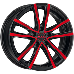 MAK 7x17/5x114,3 ET40 D76 Milano Black Red Face