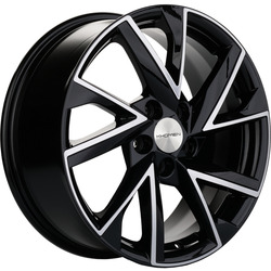 Khomen Wheels 7x17/5x108 ET43 D65,1 KHW1714 (DFM AX 7) Black-FP