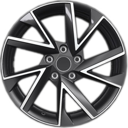 Khomen Wheels 7x17/5x114,3 ET45 D66,1 KHW1714 (Teana/X-trail) Black-FP