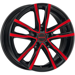 MAK 7x17/5x114,3 ET40 D76 Milano Black Red Face