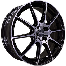 INCH 6,5x17/4x100 ET43 D60,1 FA8537 Gloss Black Machined Face (ZJH) FlowForming